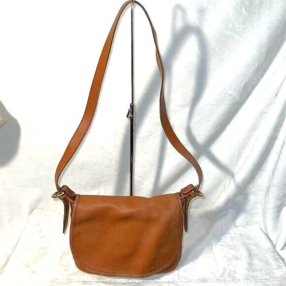 Vintage Coach Fletcher Brown Leather Shoulder Bag - Picture 1 of 16